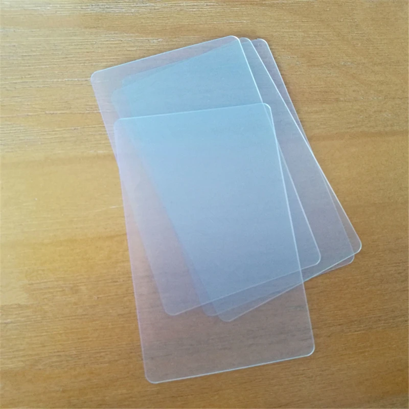 

100pcs Wholesale blank 85.5*54mm transparent pvc plastic business name card matte plastic business cards