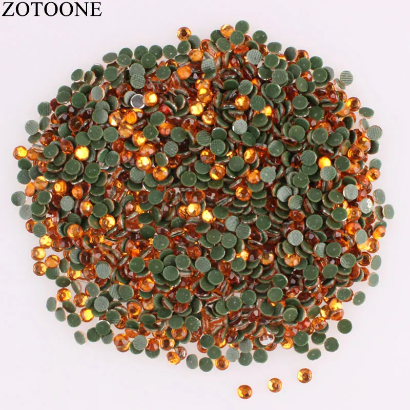 Hyacinth Orange HotFix Rhinestones Iron On Flatback Gem Strass Glass Stone  For Luxury Dress Glitter Decoration Design