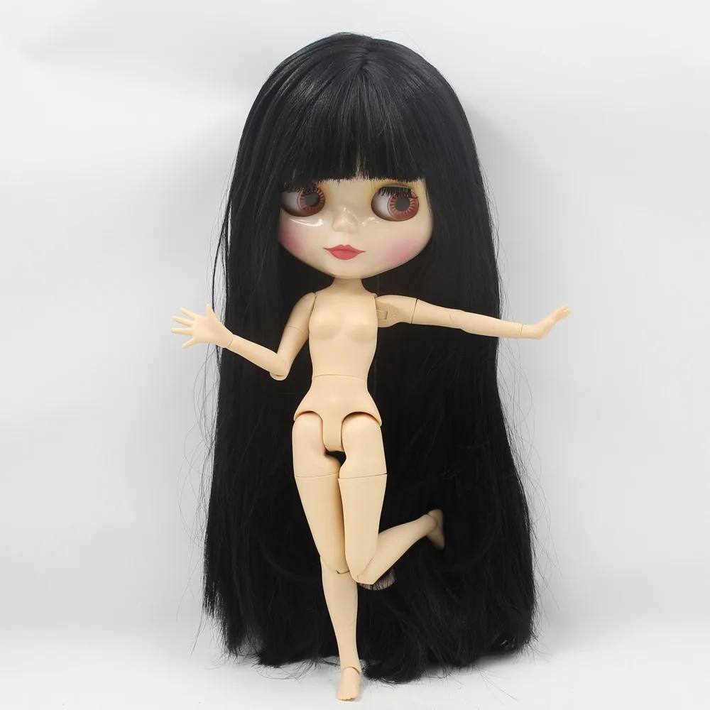 Neo Blythe Doll with Black Hair, White Skin, Shiny Cute Face & Factory Jointed Body 6