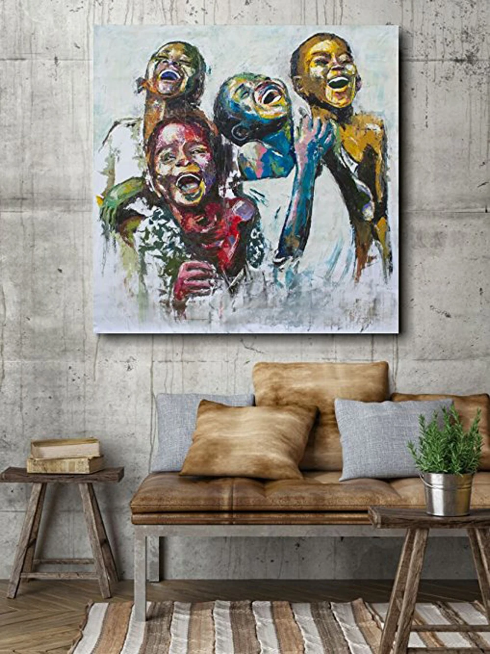 large Hand painted Oil Painting portrait Canvas Painting Home