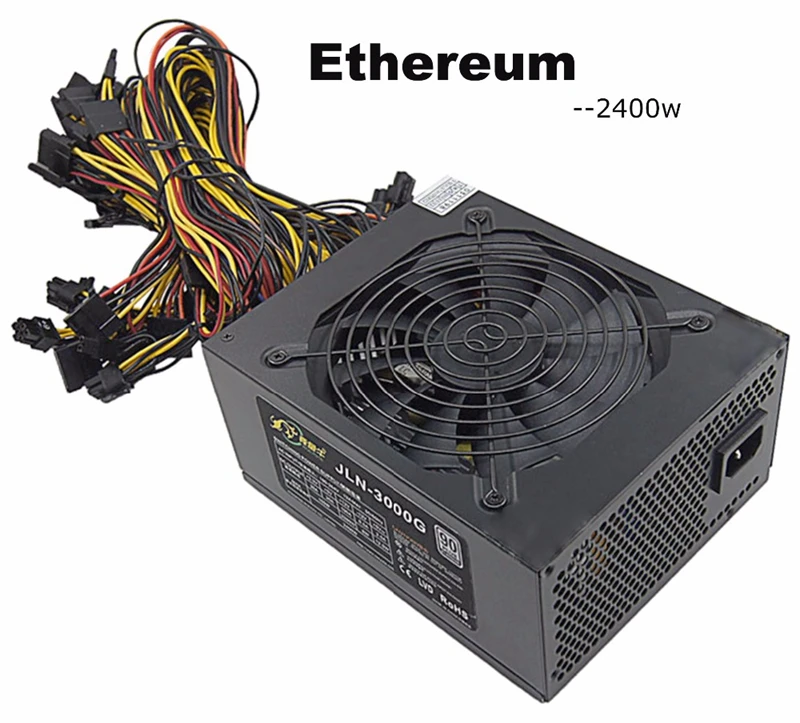 2400 Вт ATX PSU mining Monero эфириум источник питания Производство Поддержка 12 GPU rx 470 570 onda материнская плата открытая рамка источник