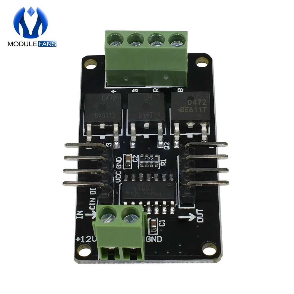 Для Arduino UNO R3 для MCU Системы драйвер светодиодной ленты модуль v1.0 для Arduino STM32 AVR 12 V DC 5 V MCU полный Цвет RGB доска один