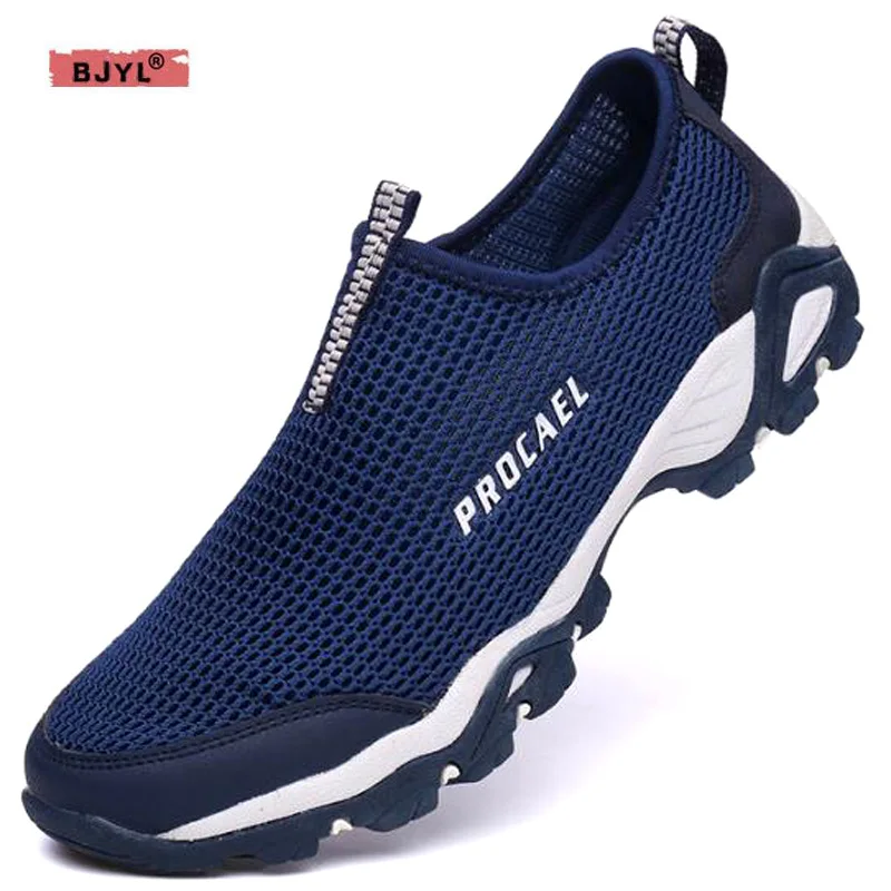 

BJYL Aqua Shoes Mesh Beach Men Sneakers Light Weight Summer Shoes Breathable Sport Gym Shoes Outdoor Holidays Travel Shoes