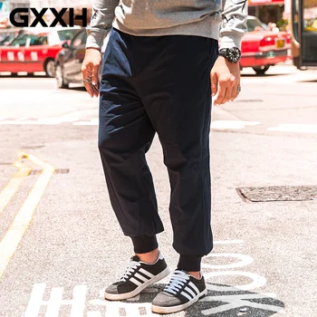 

large size men plus fat Loose casual feet were thin Elastic waist trousers spring and autumn pants Suitable 100kg Size 6XL