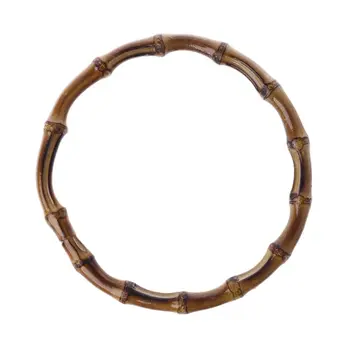 

Hot New 1 Pc DIY Craft Round Bamboo Bag Handle Replacement for Purse Making Handbag Shopping Tote Bag Accessories