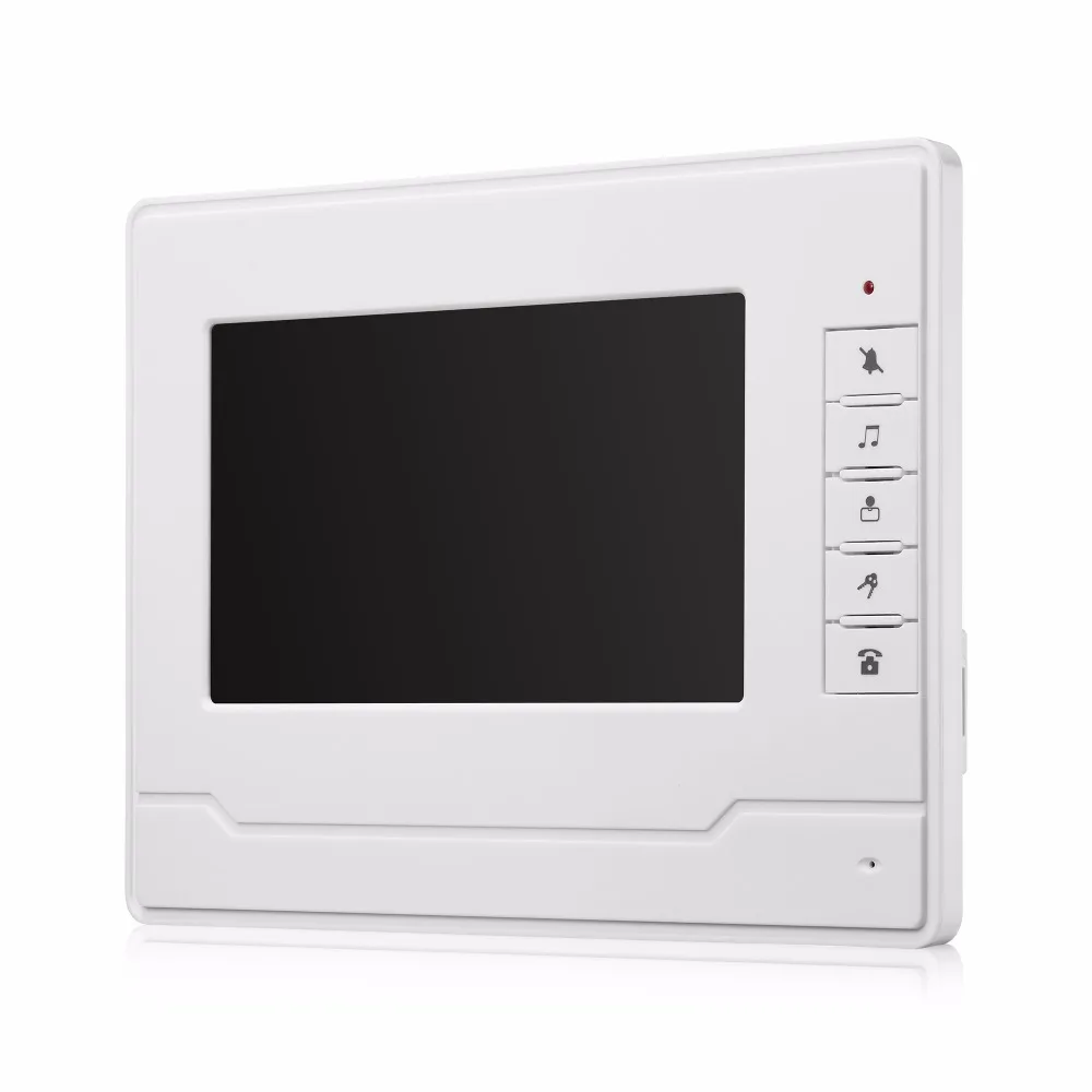 SmartYIBA Smart Home 720P Wired LCD Video Door Phone Intercom Record Doorbell for 8 Units Multi Apartments IR Video Door Camera