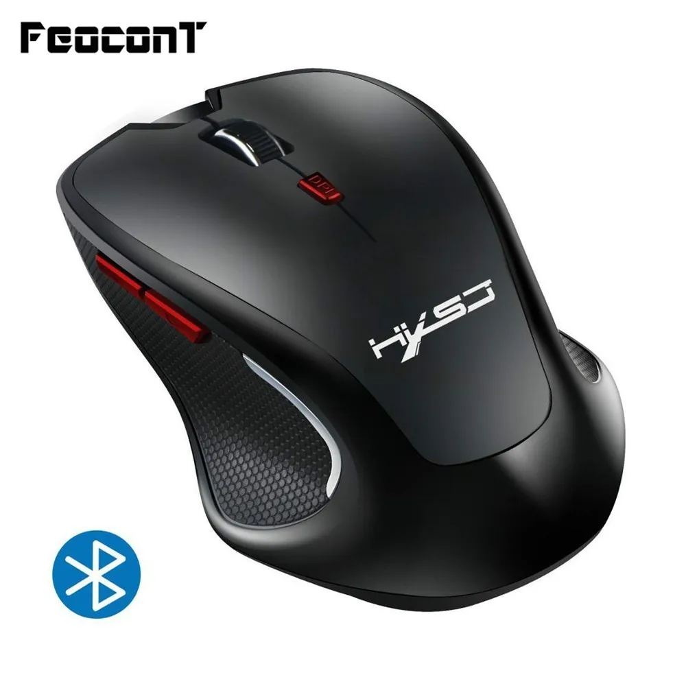 Online Bluetooth Drahtlose Maus 2400DPI Einstellbar USB Ergonomie Optische Computer Maus Eingebaute Batterie Für Computer Maus PC Laptop