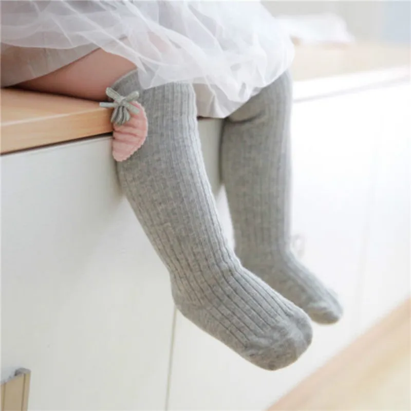 Для малышей, для маленьких девочек до колена длинные носки из хлопка Повседневное плотная подарки