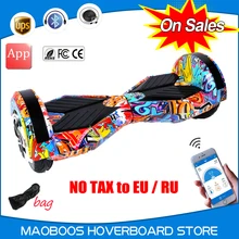 No tax to EU/RU 8 inch self balancing electric APP Hoverboard Led light skywalker overboard oxboard stand up Hover board