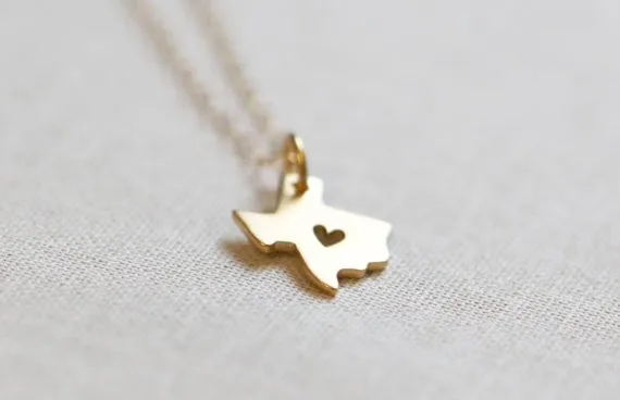 Контур штата Техас браслет с сердцем США штат I Heart love Карта география