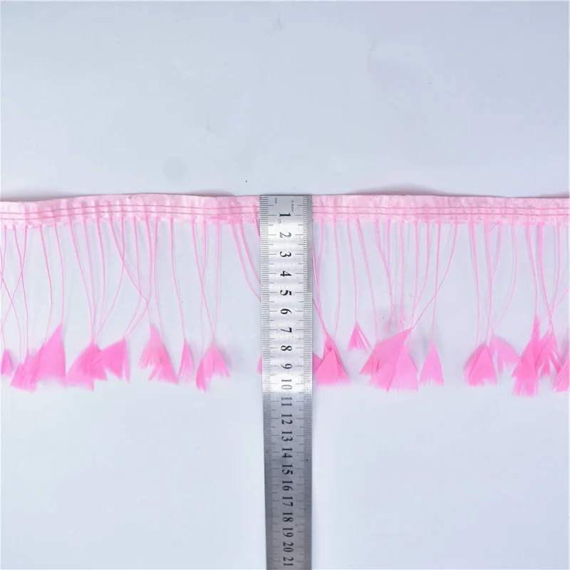 Новые кожаные розовые гусиные перья отделка рукоделие перья 2 метра перья для самостоятельного изготовления ювелирных изделий перья фазана для рукоделия