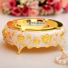 Европейская модная пепельница, белое золото, свадебное торжество и творческая индивидуальность, домашняя мебель, отель KTV, высококачественная металлическая Пепельница