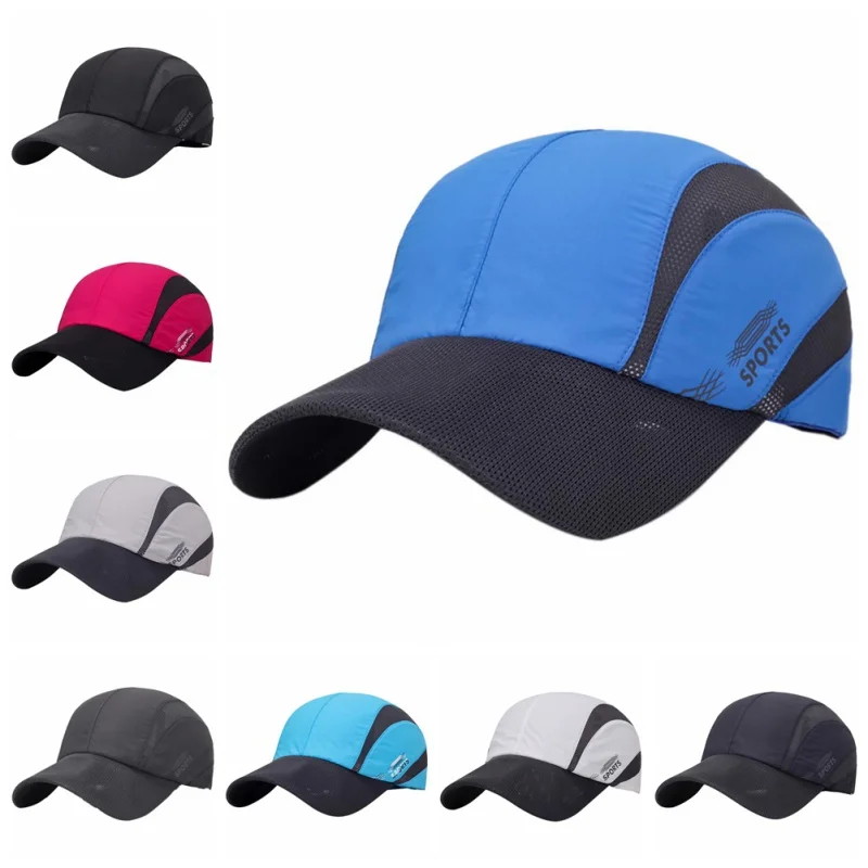 

2018 Summer Men Cap Quick Dry Mesh Baseball Hat Men tourism Fishing Caps Bones Sport Climbing Black Grey Gorras
