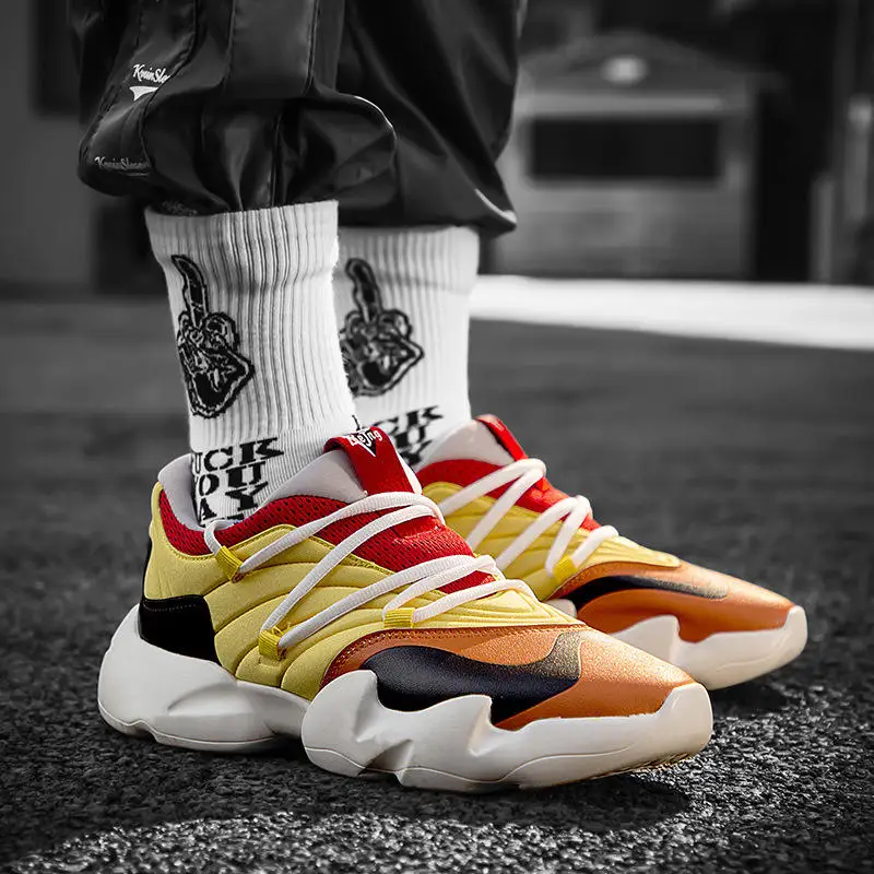 

Men Off Casual White Dad Sneakers Hip Hop Shoes Male Autumn Students Walking Kanye Zapatos De Hombre Tenis Masculino Adulto 500