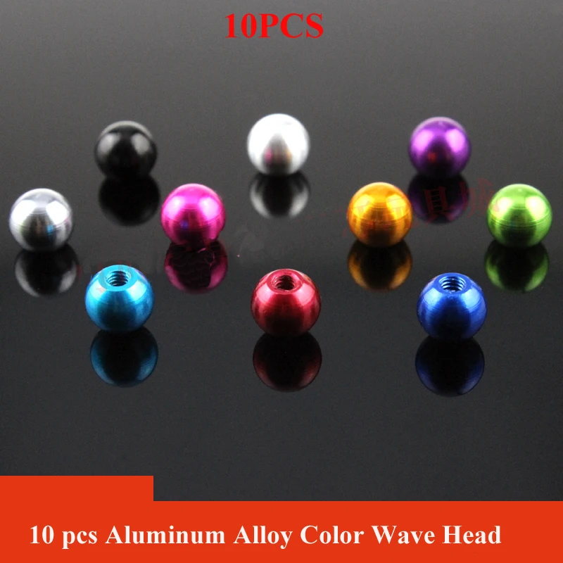 

10Pcs/lot Aluminum Alloy Colorful Wave Head Metal Ball Head Screws for RC Model Cars Tamiya Mini 4WD Racing Car Modifacation