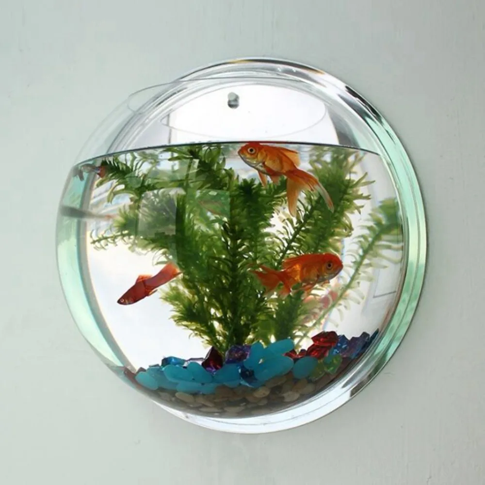 Acrylic Fish Bowl Wall Hanging Aquarium Tank Aquatic Pet Supplies Pet Products Wall Mount Fish Tank (5)