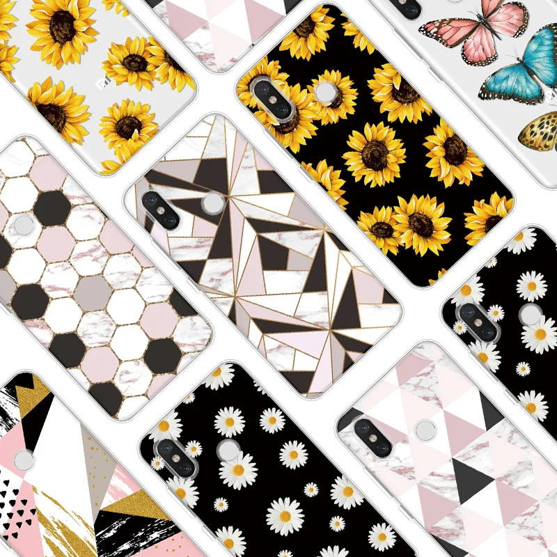 

Flower Cover For Xiaomi Mi 9 SE For Redmi S2 Go 3 4 6 7 Pro Prime 6A 5A 3S 4A 4X 5 Plus Note 4X 5A 5 6 7 Pro 3 4 Global TPU Case