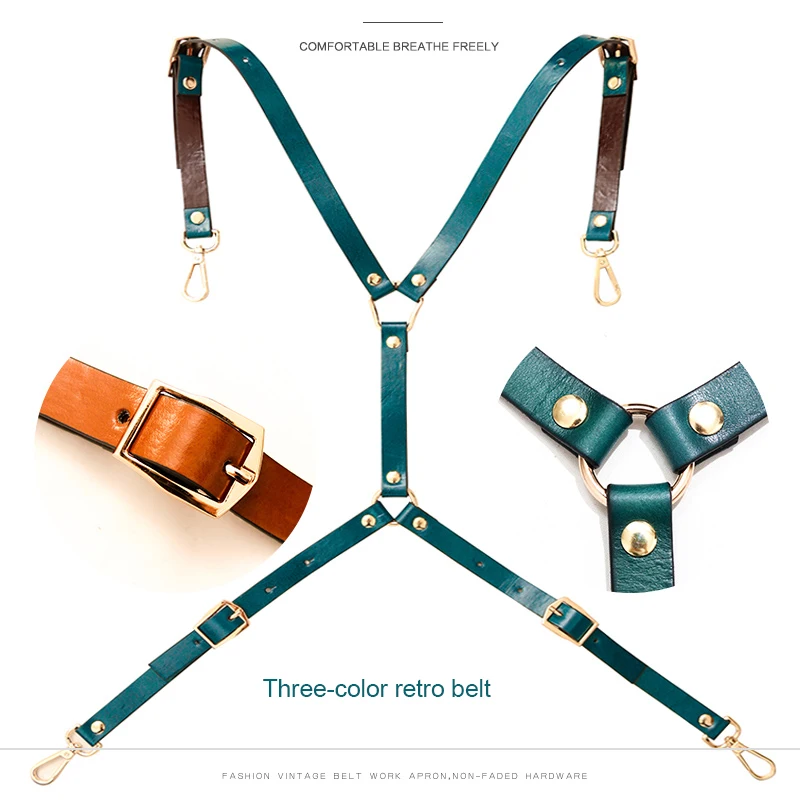  Hot Sale Canvas Aprons for Women men BBQ Senior Bib Leather Straps Kitchen Barber cooking Coffee Sh - 33016631575