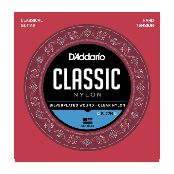 D'Addario EJ27H/EJ27N студенческие нейлоновые Классические гитарные струны, жесткие/нормальное натяжение - Цвет: EJ27H