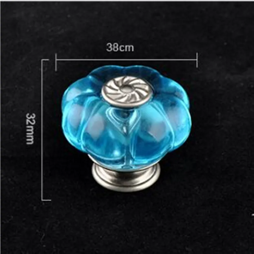 modern simple fashion furniture knob blue acrylic drawer knob