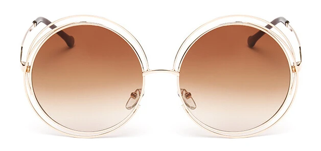 Women Vintage Round Oversize Lens Mirror Sunglasses Women's Accessories Accessories