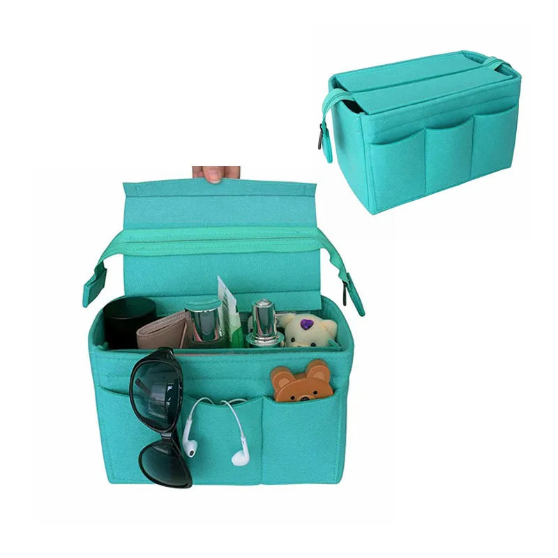 Bolsa de Inserção de Feltro para Bolsa de Viagem Hhyukimi Sentiu Bolsa Organizador Interior Portátil Compõem Bolsas Caber Velocidadey Neverfull