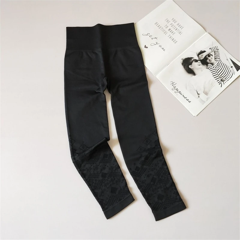 Oyoo Hollow Out Red High Waist Yoga Pants Sexy Flower Cutout Athletic Sport Leggings Push Up Seamless Fitness Tights For Women