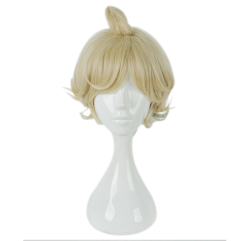MCOSER Free Shipping 30cm Synthetic Short Curly Cosplay Wig Beige Color