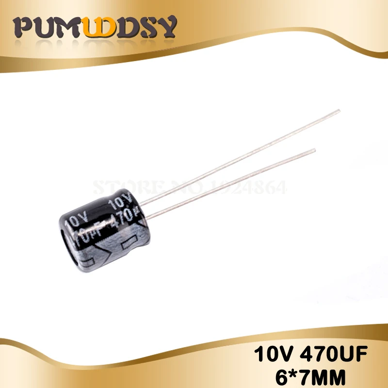 50 шт. Higt качество 10V470UF 6X7 мм 470 мкФ 10 в 6*7 мм электролитический конденсатор