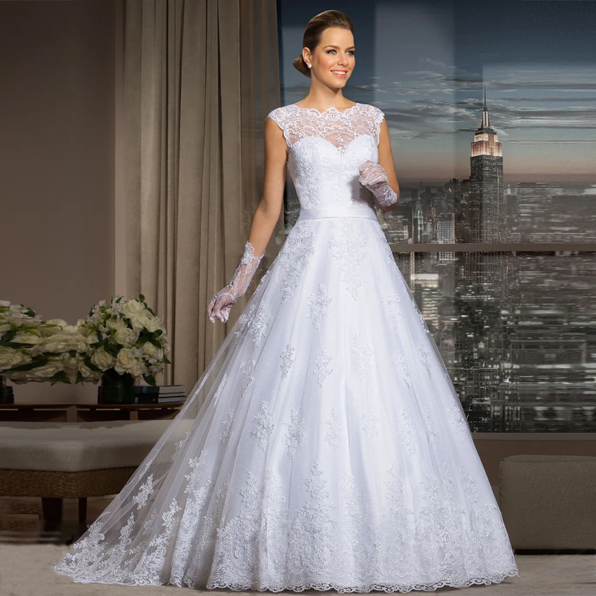 

Vestido De Noiva Cheap long kurtis Gowns Sexy Lace Ball Gown Wedding Dresssee through back vestido de noivas Vestido Casamento