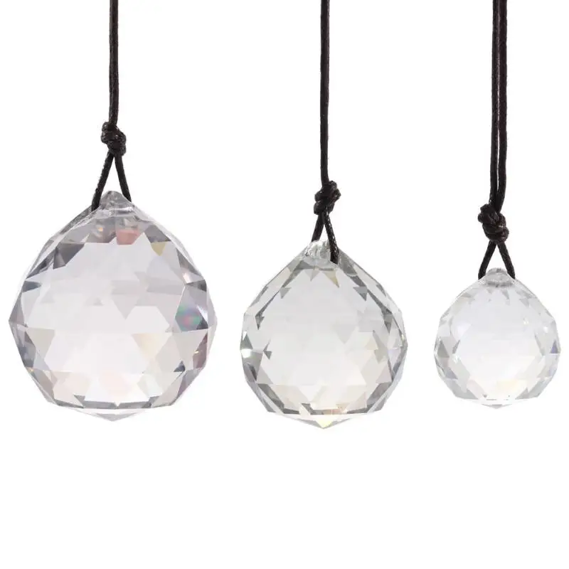 3 шт хрустальный стеклянный шар кулон окна Suncatcher DIY Люстра аксессуары настенный, для дома Свадебный декор
