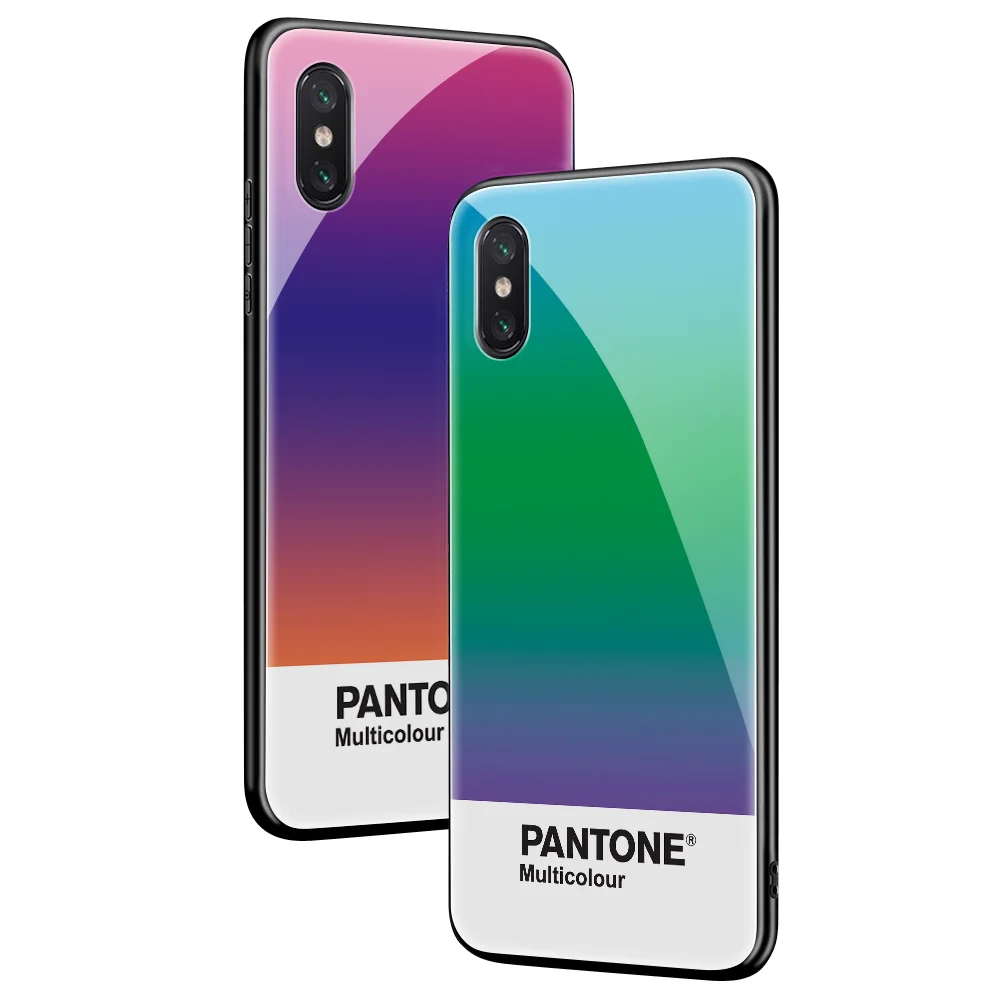 DIY стеклянный чехол для телефона для iphone 11 ProMax 6s 7Plus X Pantone заказное закаленное стекло для телефона для iphone 8 5 6 XS Max XR цвет