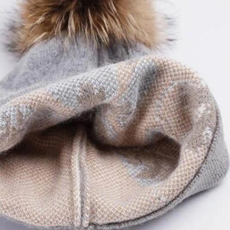 Зимние женские наборы шарф шапка зимние утолщенные шерстяные вязаные шапки повседневные модные теплые шапки с помпоном M163