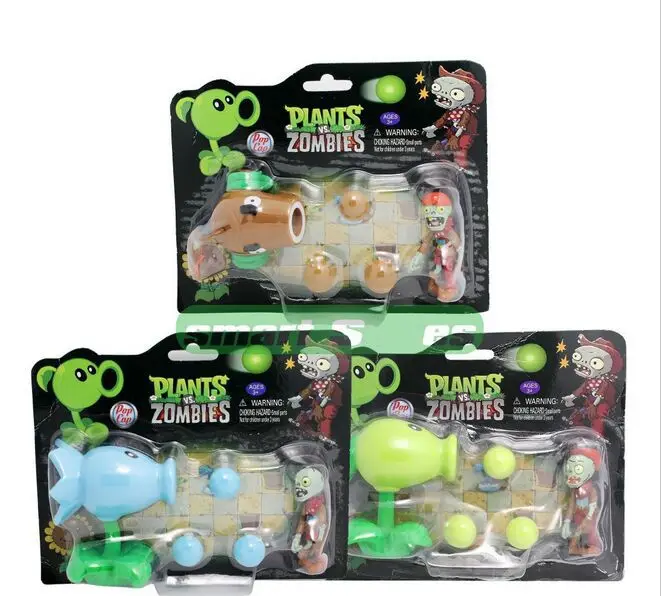 

Free shipping! PVZ Plant vs zombi 2 PVC Action Figures Anime Collection model toys Pea shooter Gifts 10cm Plants vs zombies