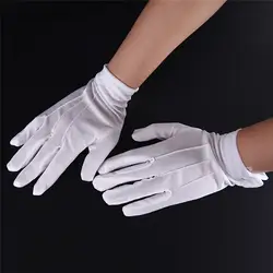 1 пара белые Формальные перчатки белые Honor Guard парад Санта Женщины Мужчины инспекции
