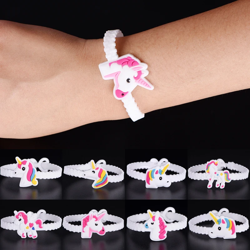8pcs Children Charm Unique Unicorn Bracelets Girls Boys Birthday Party