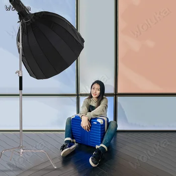 

Dual color temperature photographic lamp LED camera lamp portrait deep mouth softbox single lamp photo studio kit CD50 T02