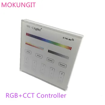 

2.4G Mi.light 2.4G B4 T4 4-Zone RGB RGB+CCT Smart Led Touch Panel Remote Controller for led strip light lamp or bulb