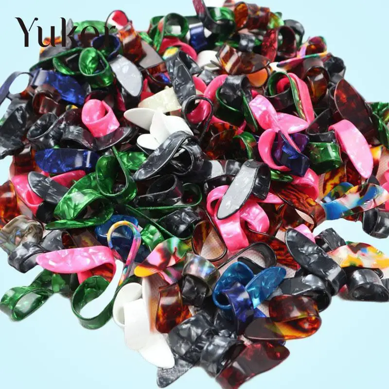 Finger Cover Acoustic Celluloid Guitar Thumb Picks Plectrum Music