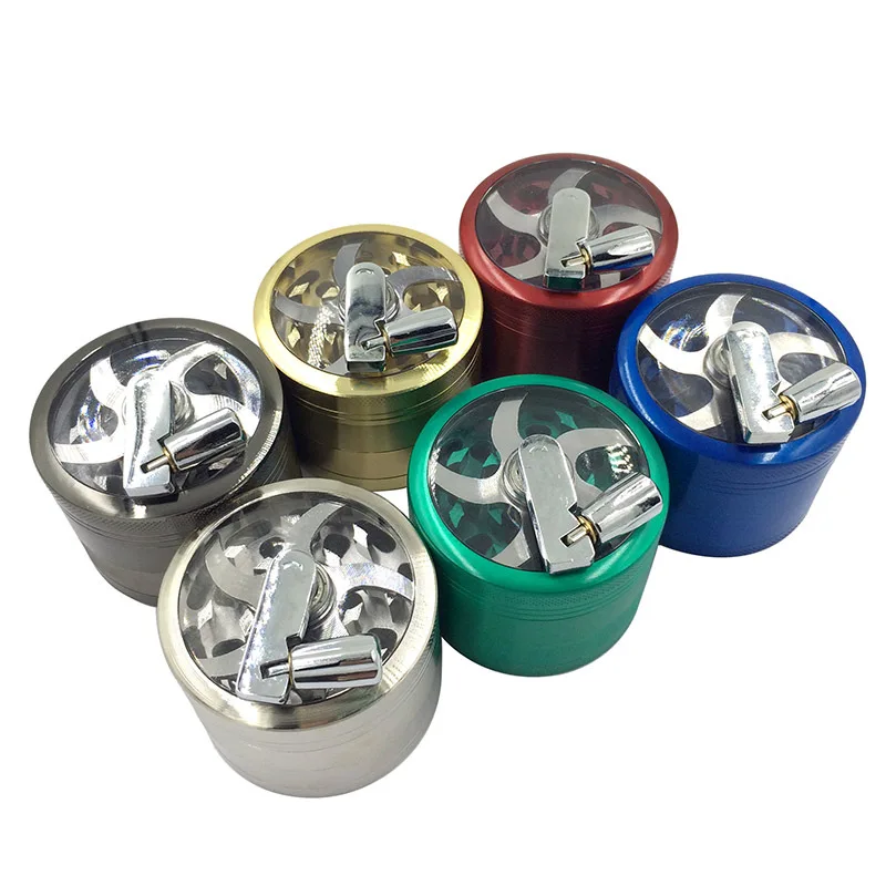 4 слойная металлическая дробилка для травы ручная рукоятка Muller Smoke Tabak Tobacco Grinder Pipe
