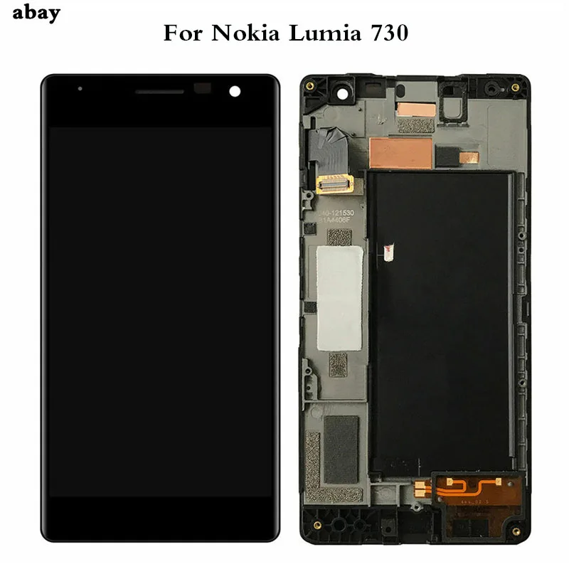 100% тест для Nokia Lumia 730 735 RM 1038 RM 1039 RM 1040 ЖК дисплей кодирующий преобразователь сенсорного экрана в сборе с заменой рамки 5