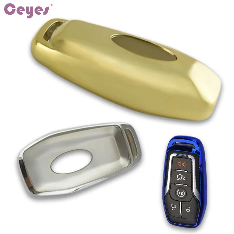 

Auto Soft TPU Car-Styling Case For Ford Fusion Explorer Mustang Taurus Mondeo Edge Everest Lincoln MKC MKX 4 Button 5 Buttons