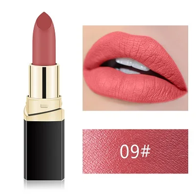 MISS ROSE Lipstick Matte Waterproof Make Up Long Lasting Lip Stick 42 Colors Easy To Wear Lipstick Lips Makeup Mate Lipstick - Цвет: 9