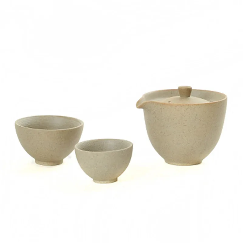 Ceramic Teapot Portable Travel Tea Set Portable Teaware 1 Pot 2 Cup Chinese Gaiwan For Kung Fu Tea Home Coffee Vintage Drinkware