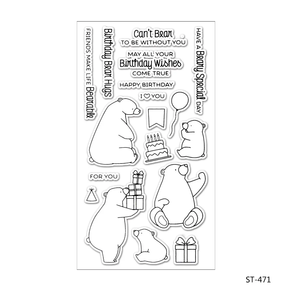 Clear Stamps For Scrapbooking Transparent Silicone Stamp Seal for DIY Photo Album Decorative ST-471 | Канцтовары для офиса и