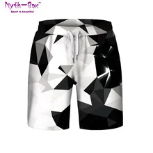 Летние мужские пляжные шорты водонепроницаемые спортивные штаны с 3D принтом Свободные тренировочные шорты для бега S-3XL серфинга короткие мужские купальники для серфинга