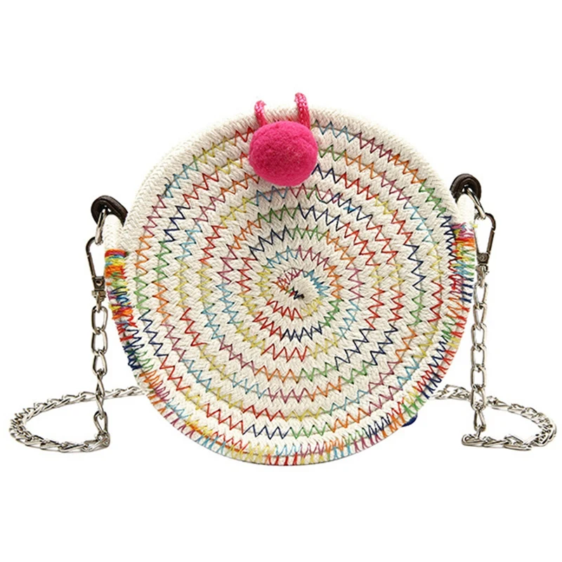 

New Beach Woven Handbags Summer Women Fashion Bag Rattan Woven Shoulder Messenger Travel Straw Bag