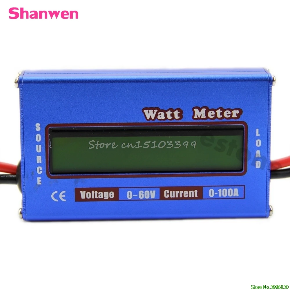 Цифровой анализатор мощности батареи Ватт метр балансир 60 V/100A для DC RC вертолет