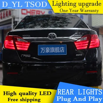 

D-YL Car Styling Accessories for Toyota Camry LED Taillights 2012-2014 Camry Tail Light Rear Lamp DRL+Brake+Park+Signal