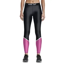Plus Size S-4XL Three-Color Stitching Fitness Leggings Trousers For Women Jeggings Slim High Waist Leggings Female Elastic Pants